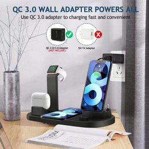 Customization 15W Wireless Charger Foldable 6 in 1 Phone Charging Station Magnetic <b>Stand</b> for Phone/Watch/Earphones - Product Image 5