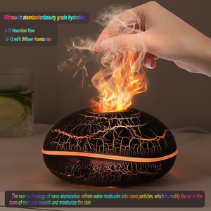 Colorful Flame Fire Crack Aroma <b>Diffuser</b> Humidifier 7 Colors Flame Aroma <b>Diffuser</b> <b>Essential</b> <b>Oil</b> Flame Air Humidifiers - Product Image 2