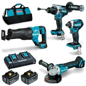 ราคาขายส่งชุดเครื่องมือไร้สาย Makita 18V Brushless 4 ชิ้น 2 x 6.0Ah รุ่น DLX4145GX1 พร้อมจัดส่งฟรี - Product Image 1