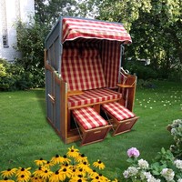 Chaise de plage en osier pour adultes, pour loisirs, chaise de plage en bois, pour couple