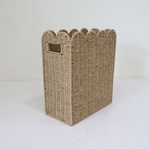 Eco-friendly RECTANGLE PAPER WEAVING <b>HAMPER</b> 100% Sustainable Handmade New Arrival Handcrafted Scallop Basket - Product Image 2