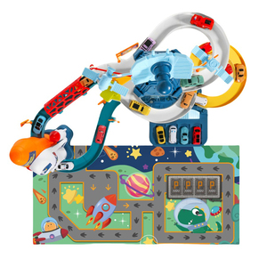 <span class=keywords><strong>2</strong></span> en 1 Échelle électrique Inertie Slide Mini Car Adventure Toy Dinosaur Space Orbit Slot Toy Diy Assembly <span class=keywords><strong>Rail</strong></span> Car Toy With Music - Product Image 4