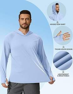 <span class=keywords><strong>T</strong></span>-<span class=keywords><strong>shirt</strong></span> à capuche pour homme, manches longues, sport, pêche, coupe-vent, protection solaire UPF 50, résistant aux <span class=keywords><strong>UV</strong></span>, logo personnalisé - Product Image 3