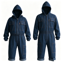 Overol de Trabajo con Capucha, Unisex, Multibolsillos, Resistente, para Reparación de Automóviles, Construcción, Almacén, Uniforme de Seguridad, Cortavientos