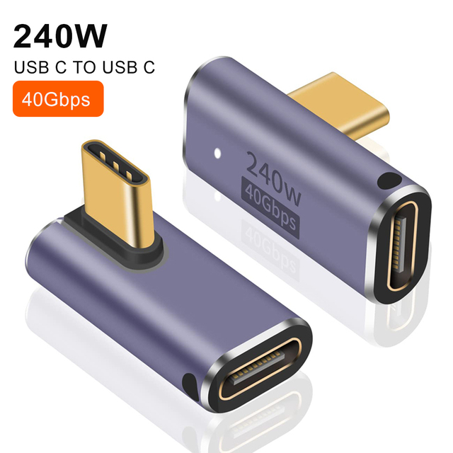USB C Adapter USB C Coupler 240W 40Gbps USB C Female to Female 8K60Hz Video Display Compatible for iPad MacBook Thunderbolt