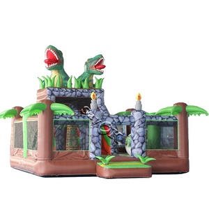 Dinosaure en gros de maisons de rebond d'explosion avec le château plein d'entrain gonflable commercial d'oeuf de dino avec la glissière - Product Image 1