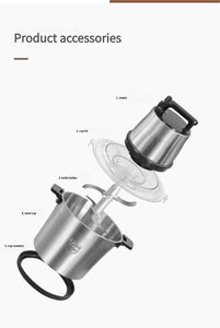 Household Stainless Steel Meat <b>Chopper</b> <b>Blender</b> 12L Fufu Yam Pounding Machine Electric Meat Grinder Pure Copper Motor 2000W - Product Image 6