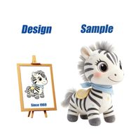 Produsen Mainan Shengye China, Boneka Zebra Mini Lucu Bersulam, Isian Kapas PP Super Lembut untuk Hadiah Pernikahan dan Festival