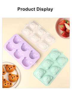 केक चॉकलेट कैंडी फोंडेंट साबुन के लिए अनुकूलित 6 सिलिकॉन केक मोल्ड बियर केक मोल्ड सिलिकॉन बेकिंग मोल्ड - Product Image 6