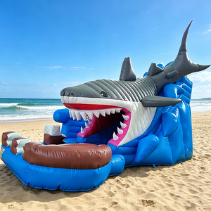 WINSUN Large Kids Inflatable Slide Shark Water Slide Inflatable Slide - Product Image 1