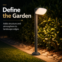 Lampadaire LED modulaire 12W 80cm à tête souple anti-éblouissement, installation facile, pour pelouse publique et communautaire résidentielle