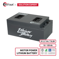 Batterie au lithium 76,8 V 50 Ah, design léger, prise en charge de la charge rapide, conçue pour les livreurs, les vélos de livraison de nourriture, les coursiers