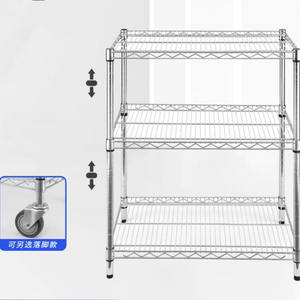 조정 가능한 금속 보관 선반 3 단 와이어 선반 유닛 주최자 와이어 랙 500lbs 용량 주방 차고 - Product Image 2