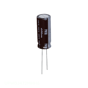 Condensador radial original de orificio pasante UPW0J472MHH6 4700 uF CAP ALUM 4700UF 20% 6.3V - Product Image 1