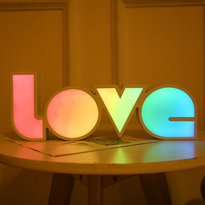Adorno de lámpara carta de amor Color luz Día de San Valentín aniversario confesión Decoración de mesa regalo Uionen 2175 - Product Image 3