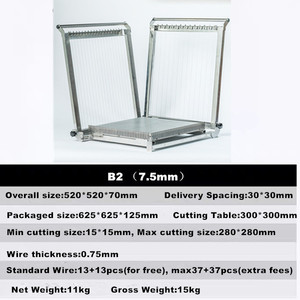 30*30cm thép không gỉ Lưỡi dây loại bướm sô cô la chuỗi máy đôi cánh tay cắt cho brownies - Product Image 6