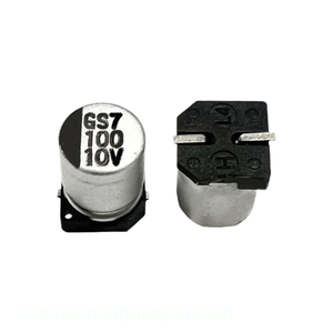 Condensador SMD Original de 10 uF CGS035M100D06PE50V00R, Montaje en Superficie, Aluminio, 10UF, 20%, 35V - Product Image 1