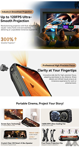Blackview XPLORE <span class=keywords><strong>2</strong></span> Smartphone Rugged 5G AI con Proiettore, Display AMOLED 3.2K da 6.73", Fotocamera 50MP, Batteria 20000mAh, Telefono Mobile per Esterni con NFC - Product Image 5