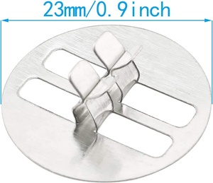 Onglets de mèche de bougie en métal de 23mm, onglets de maintien de mèche de bougie en métal, base de mèche pour la fabrication de bougies - Product Image 2