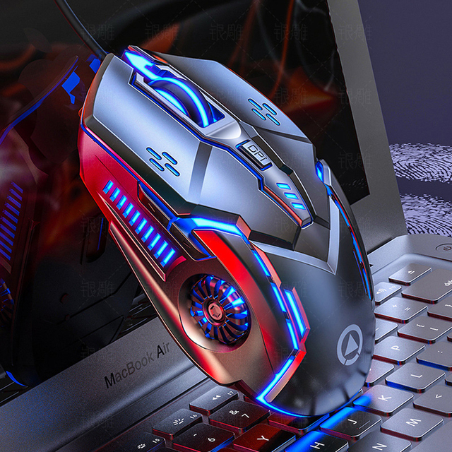 Factory Wholesale Wired USB Optical Gaming Mouse RGB Backlight High DPI 7 Buttons Ergonomic Waterproof Stock Computer Gamer PC