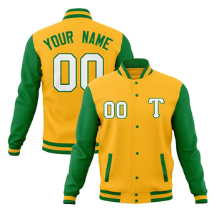 Custom Logo Varsity Jacket Bomber <b>Coat</b> Long Winter Cotton <b>Fur</b> Streetwear <b>with</b> Pocket <b>Leather</b> Sleeve Baseball Jacket - Product Image 5