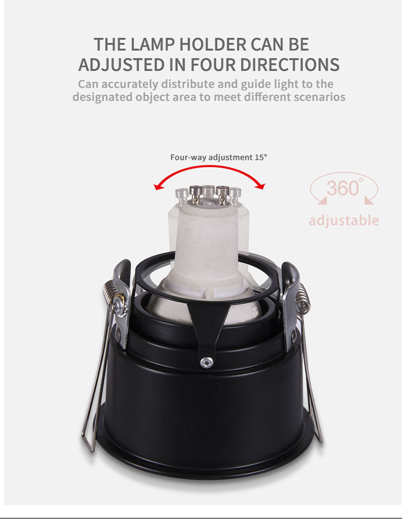 240v 80mm Cut Out Bathroom Downlights Die Casting Alu Aluminum