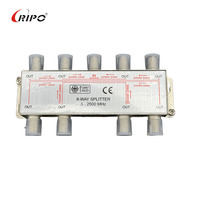 Divisor de Video Coaxial de 3 Vías Ripo Power Pass F-Coaxial, Metálico, 5-2500MHz, Convertidor de TV, Shenzhen CN;GUA