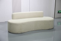 Juego de Sofá de 3 Plazas Y03 en Corduroy, Sofá Cama Semicircular Convertible con Diseño Ajustable para Espacios Pequeños