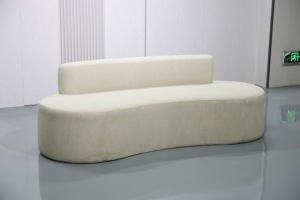 Y03 3-Seater Corduroy <b>Sofa</b> Set, Semicircular Convertible <b>Sofa</b> <b>Bed</b> with Adjustable Design for Small Space - Product Image 5