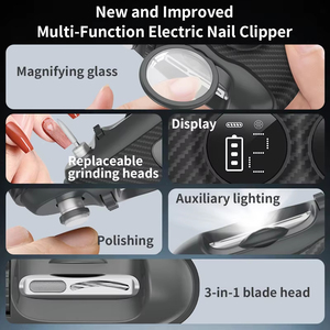 Coupe-ongles rechargeable USB Jumon, coupe-ongles, polisseur avec lumière LED, coupe-ongles électriques automatiques pour bébés et enfants - Product Image 3