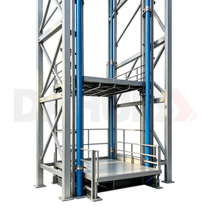 Ascenseur de fret industriel hydraulique, hauteur 3m-8m, avec garde-corps fermé, colonne personnalisée, élévateur de marchandises pour la fabrication - Product Image 1
