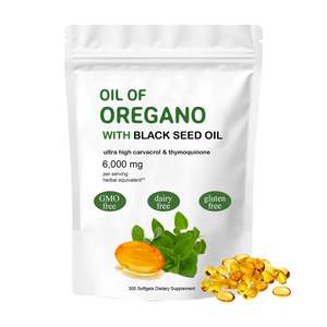 Aceite de Semilla Negra OEM 4X Potencia, Carvacrol y Timoquinona, Antioxidante a Base de Plantas y Aceite de Orégano para el Apoyo Inmunológico en Cápsulas Blandas - Product Image 1