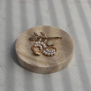 Beige Travertine Soap Dish Decorative <strong>Tray</strong> for Bathroom <strong>Round</strong> Small Jewelry Dish Vanity Coffee <strong>Table</strong> - Product Image 2