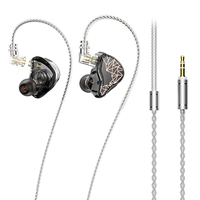 Lafitear Dual Dynamic dan Planar Driver Hifi Stereo IEM Earphone Kabel Dapat Dilepas 3.5mm Tipe C Earbuds untuk Musik dan Gaming