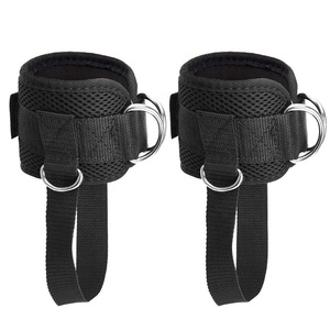 Cinghie imbottite alla caviglia in Neoprene con doppio cavo Fitness a D-Ring rinforzato <span class=keywords><strong>per</strong></span> le gambe <span class=keywords><strong>per</strong></span> allenamento supporta i polsini protettivi alla caviglia - Product Image 2