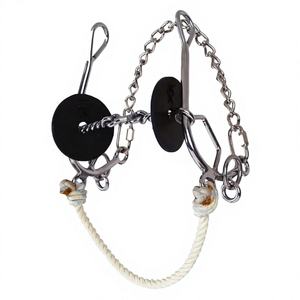 Bridon Osey Million Dollar Bit Horse en fil torsadé avec embouchure en os, muserolle en corde, pour entraînement sur scène, équitation western, en acier inoxydable - Product Image 1