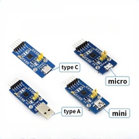 Módulo Serial USB TTL UART CP2102 con Interfaces A/C/Mini/Micro, Placa de Depuración con Interruptor de 3.3V/5V para Programación de Arduino ESP32 PLC