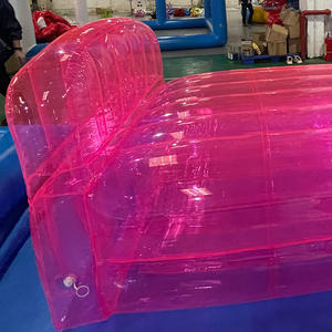 Colchón inflable portátil de PVC duradero personalizado, nuevo <span class=keywords><strong>diseño</strong></span>, cama de aire Rosa transparente - Product Image 6