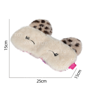 OEM/ODM tùy chỉnh động vật được thiết kế sang trọng Mặt nạ mắt phim hoạt hình <span class=keywords><strong>Leopard</strong></span> nhồi bông Mặt nạ mắt tùy chỉnh <span class=keywords><strong>Leopard</strong></span> mềm Mặt nạ mắt - Product Image 3