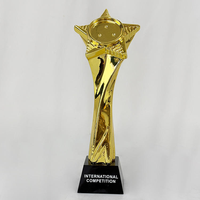 Trophée personnalisé avec gravure de logo sur mesure en or, argent, bronze, résine, étoile, cristal pour l'honneur de l'entreprise