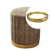 Tabouret à cadre rond en or Anneau inférieur en métal 3cm 4cm 50 haut Cadre inférieur rotatif pour table basse Cadre de canapé en acier inoxydable Base circulaire