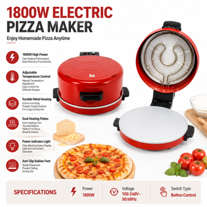 Máquina Eléctrica para Hacer Panqueques, Pizza y Huevos, Plancha para Desayunos <span class=keywords><strong>Saludables</strong></span>, Calentamiento Rápido, Temperatura Máxima 300°C ℃   Limpieza Fácil - Product Image 2