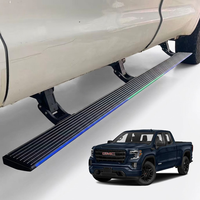 Pijakan Samping Otomatis Retractable Elektrik Berbahan Aluminium Alloy Mewah untuk GMC Sierra 1500 Dual Motor Power Running Boards LED Pickup
