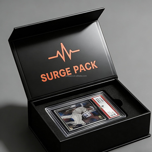 Boîte à rabat magnétique noire mate avec logo personnalisé imprimé, gaufrage, pelliculage <span class=keywords><strong>mat</strong></span>, revêtement UV et doublure en éponge pour cartes sous blister - Product Image 3