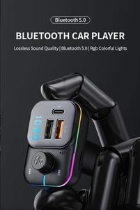   Émetteur FM 5.0 Mains Libres <span class=keywords><strong>Radio</strong></span> de Voiture Modulateur Lecteur MP3 avec <span class=keywords><strong>Adaptateur</strong></span> de Charge Rapide Double USB Type-C pour Voiture - Product Image 3