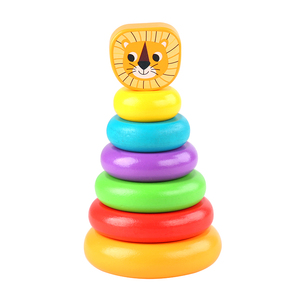 Commiki Xếp Chồng Vòng Tháp Trò Chơi Bằng Gỗ Xây Dựng Khối Bộ Trẻ Em Montessori Đồ Chơi Giáo Dục Sớm Đồ Chơi Cầu Vồng Unisex 36M + - Product Image 5