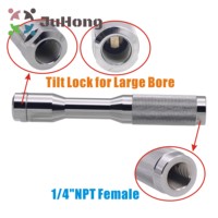 5.5 "Long Tilt Lock Grand Alésage Air Mandrin Extrémité Fermée Tige En Laiton 1/4" NPT Pneu Gonflage Air Mandrin Vélo Pneu Réparation Outil