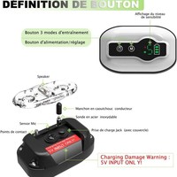 Neues grenzüberschreitendes Anti-Bell Smart-Haustierhalsband mit einstellbaren Schock-, Ultraschall- und Vibrationsfunktionen; Automatische Hunde-Bellprävention