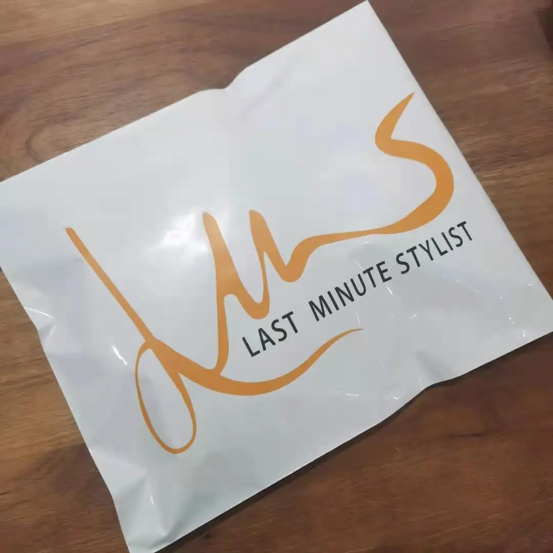 Orange en plastique enveloppes courrier polymail livraison mailer sacs postaux logo pour vêtements