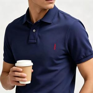 <span class=keywords><strong>Polo</strong></span> pour hommes d'affaires OEM personnalisé de haute qualité, respirant, à manches courtes, conçu sur mesure - Product Image 3